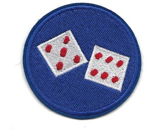 Dice Iron on Patch Fire Dice craps Embellishment Casino Gambling Gambler iron-on embroidered PATCH sew on or heat press