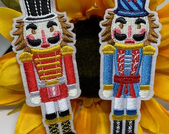 Christmas Nutcracker Embroidered Patch, Embroidery Patch, Iron On Patches, Sew on Patches