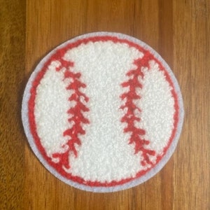 Patch, Baseball Iron On Chenille Patch Embroidered DIY Iron-on/Sew-on, applique, crafts, jacket, mask, clothing, DIY, motif, sport