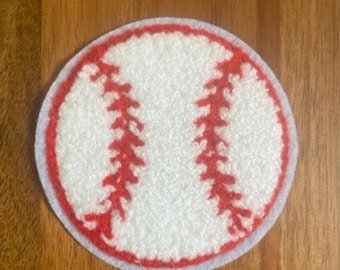 Baseball Patch,  Iron On Chenille Patch Embroidered DIY Iron-on/Sew-on, applique, crafts, jacket, mask, clothing, DIY, motif, sport