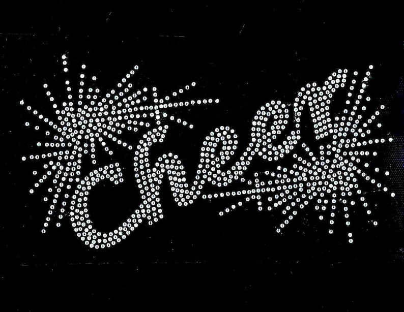 Cheer Cheerleader Squad Rhinestone Iron on Iron on Heat Transfer MOTIF ...