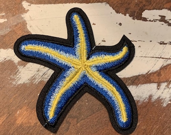 StarFish Patch, Starfish Embroidered Patch, ocean Patch, Embroidery Patch, Iron On Patches,