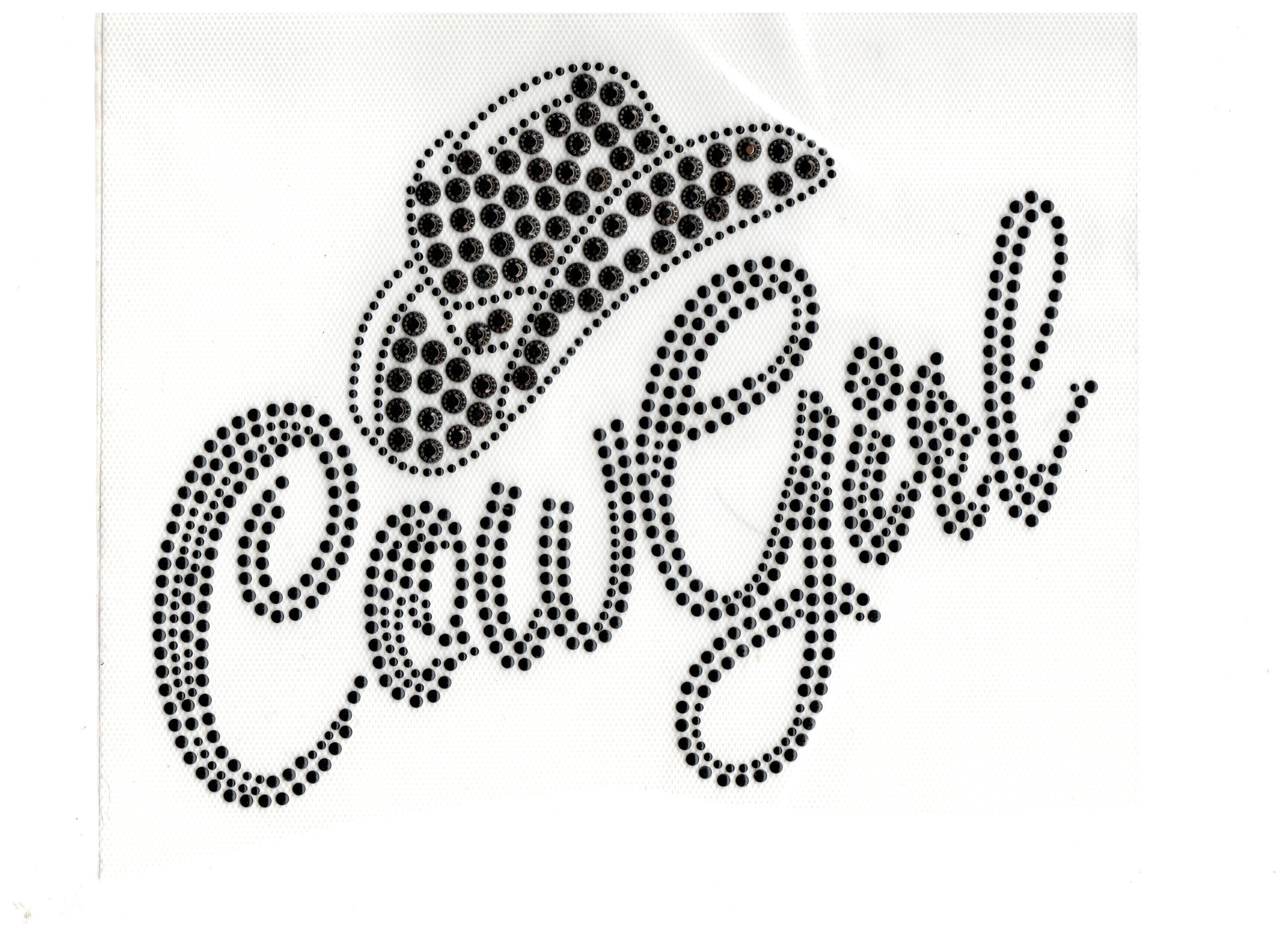 Cowgirl Rhinestone Stud Iron On Heat Transfer MOTIF Applique Hotfix Cow girl Country Western Fashion Theme shirt design Dancing