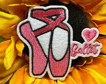 Ballet Patch, Dancer Patch - Iron On Embroidered Applique Embroidery Patch, Iron On Patches, Sew on Patches, Dance Patch, Balletcore