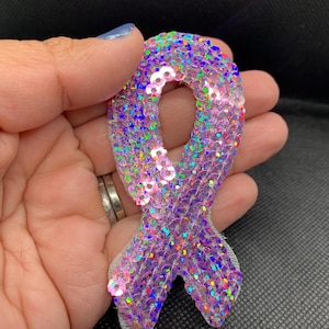 Pink ribbon, iron on patch, embroidered patch, applique, Sew on patch, crafts, jacket, mask, clothing, DIY, small patch