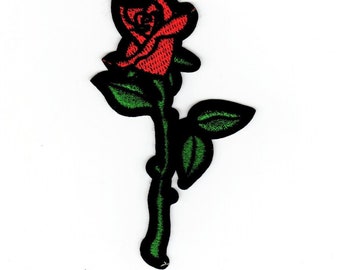 Rose Patch, Single Rose Flower Sew-On Accessory for Clothing and Bags DIY
