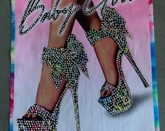Baby Girl IRON ON, Queen Diva Material Stud Rhinestone Iron on Hotfix Transfer Bling Magazine Inspired Ready to press or iron on or sew,