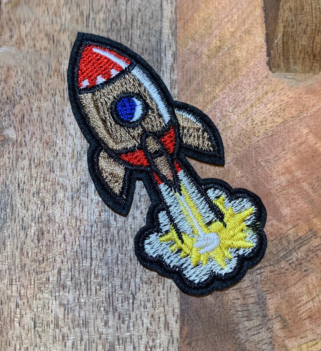 Rocket PATCH, Rocket Ship Iron-on Patch for Space Enthusiasts and ...
