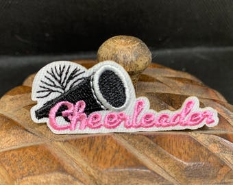 Cheer Patch, Cheerleader Bow, Embroidery Patch, Iron On Patches, Sew on Patches
