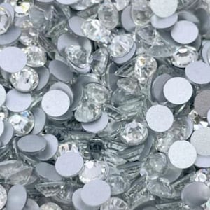 Clear SS6 SS10 Hot Fix Rhinestone High Sparkle Machine Cut