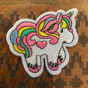 Unicorn Embroidery Patch Iron On or Sew On Accessory  Clothing and Bags Badge Applique Trendy decorations Decorative embellishments