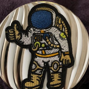 Astronaut Iron-On Patch for Space Enthusiasts and Adventurers, Embroidery Iron On or Sew On Patch, Space Shuttle