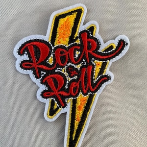 Embroidered Iron-on Rock and Roll Patch Applique Premium Quality Rock Music Patch