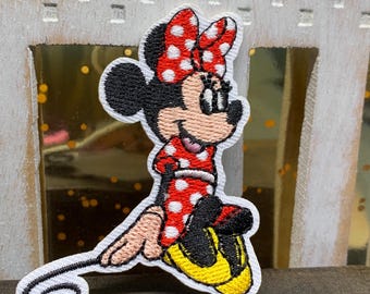Minnie Mouse patch, iron on patch, embroidered patch, applique, patch for jacket, patch for backpack, disney inspired