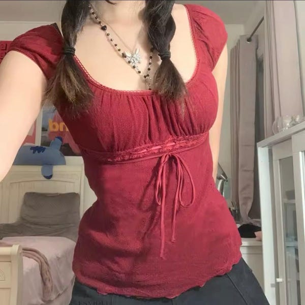 Y2K Off-the-shoulder Halter Neck Bow Top