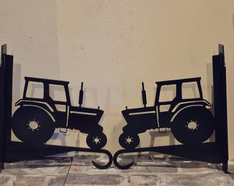 Tractor hanging basket brackets