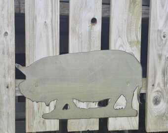 Kune kune pig silhouette wall art