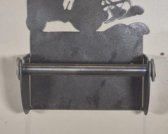 Vintage tractor blue roll holder