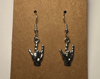 I love you (sign language)  earrings