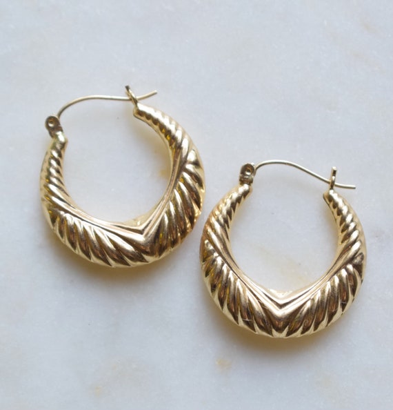 14K Gold Earrings - image 2