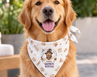 Personalized Golden Retriever Witch PNG, Halloween Dog Shirt Design (Digital Download)