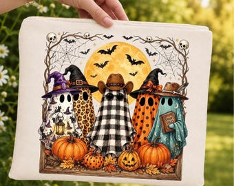 Halloween Ghosts PNG, Spooky Shirt Design, Sublimation (Digital Download)