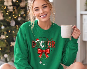 Christmas Doctor PNG, Personalized Doctor Gift, Christmas Mug and Sweatshirt Design, Doctor Sublimation PNG, Digital Download