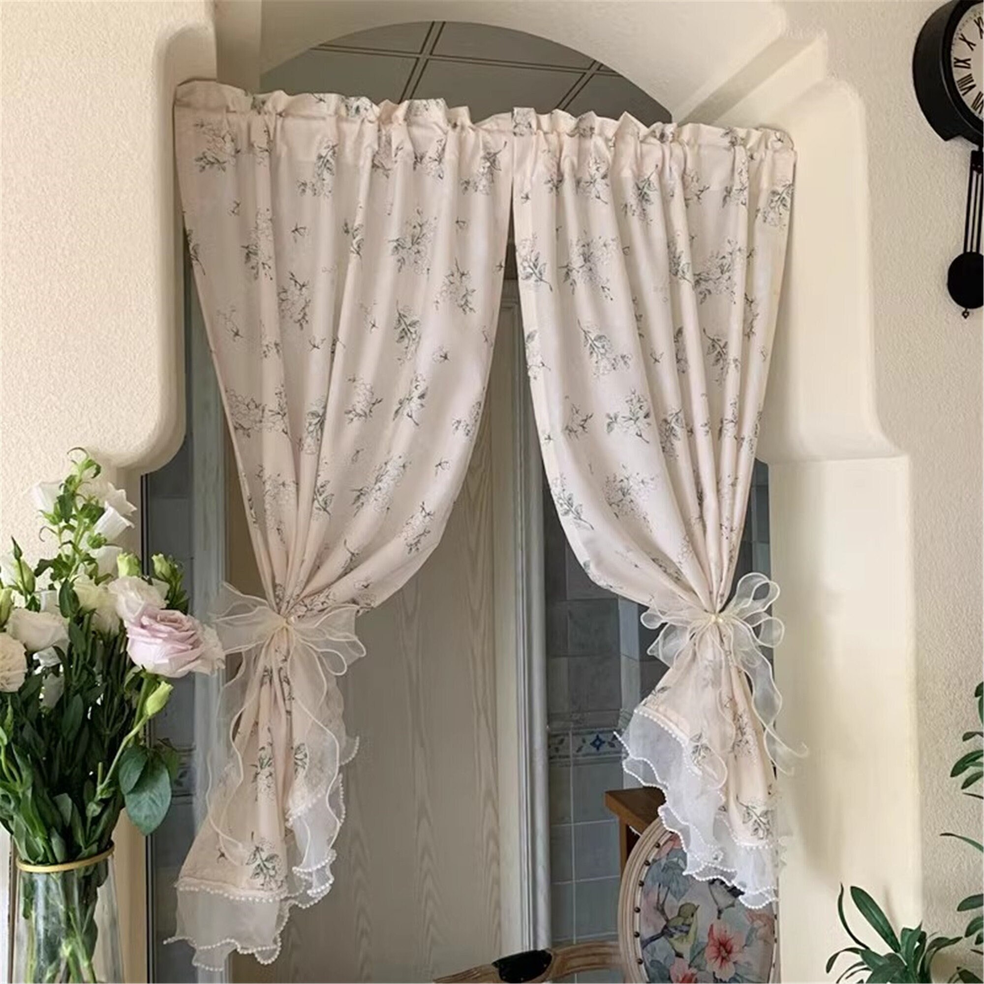 Handmade Half Curtains, Short Curtain, Rod Pocket/velcro Curtains