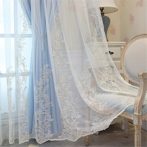 Double Layer Sheer Curtains - Etsy