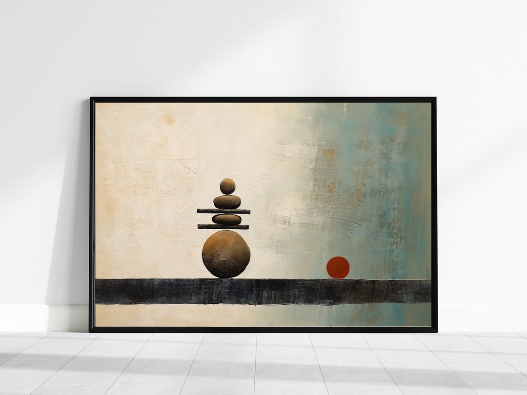 Zen Art, Digital Print, Abstract Wall Painting, Modern, Minimalism ...