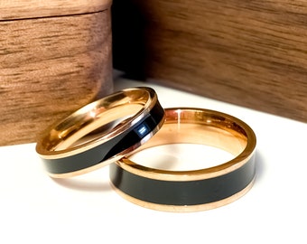 His & Hers Anniversary Rings • Rose Gold Rings