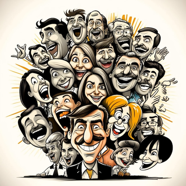 Benutzerdefinierte Karikatur von Personal Photo by Caricature Artist