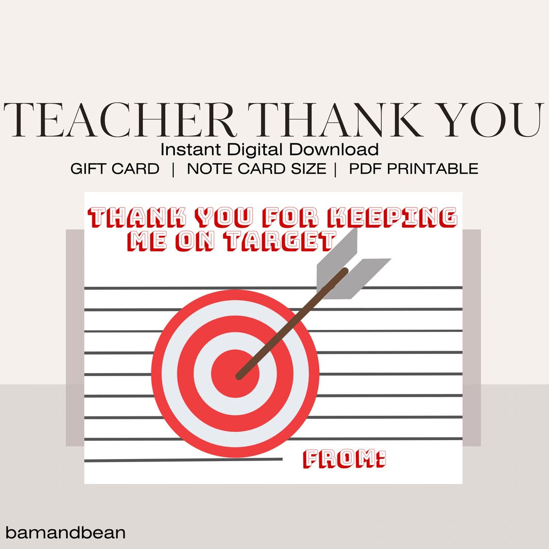 Teacher Appreciation Target Printable Etsy Teacher Appreciation Target Printable Etsy