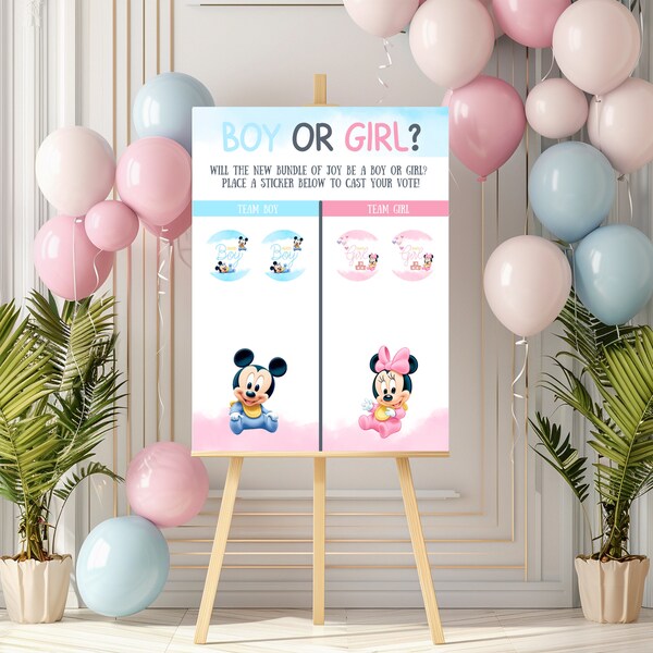 Mickey Gender Reveal - Etsy