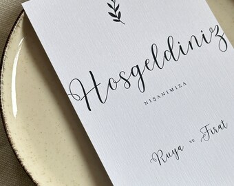 Table Cards “hosgeldiniz” | Tischkarte | Design for your wishing | Bachelorette table cards