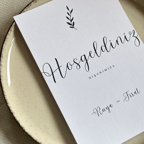 Table Cards “hosgeldiniz” | Tischkarte | Design for your wishing | Bachelorette table cards