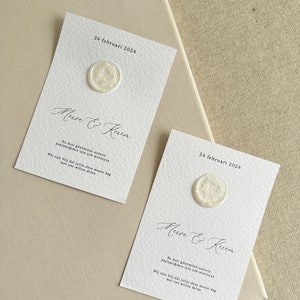 Cartas de mesa | Cartas de mesa | Modelo A6 300 g/m² | selo de cera
