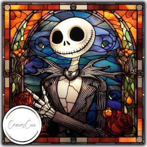 Esqueleto de Halloween de vidrieras, PNG, sublimación, descarga digital, diseño digital, imprimible, octubre, rosas rojas, sin publicidad