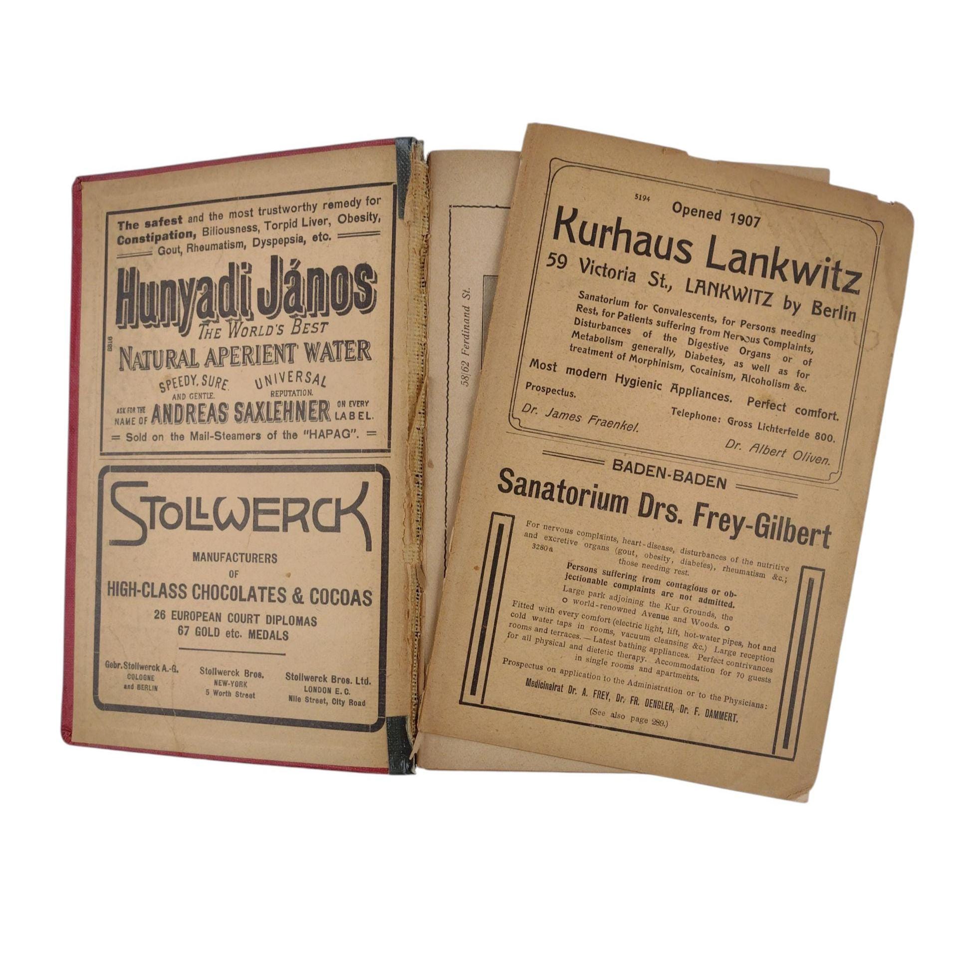 1908年ハンブルク・アメリカン線「ヨーロッパガイド」 – ヴィンテージ