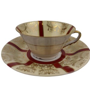 1950s Angelica Kauffman Style Teetasse mit Untertasse aus dem Hause Angelica