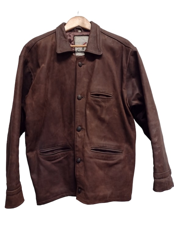 Vintage Commanchi Leathers London Leather Jacket, Classic Western 