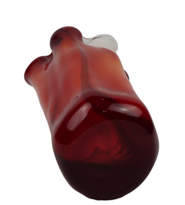 ヴィンテージ オレンジケース入りガラス花瓶、ムラーノスタイル