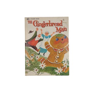 The Gingerbread Man Jumbo Golden Book Vintage 1974 Children’s Storybook Classic Fairy Tale Read Aloud Collectible Kids Book Gift