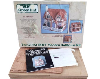Vintage Greenleaf “Glencroft” Wooden Dollhouse Kit – Unbuilt