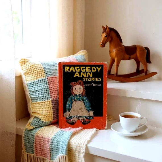 ラガディ 希少ラグ 希少✨️Raggedy Ann & Andy パッチワーク ラグ