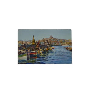 Vintage Blue Marseille Postcards – Set of 5 by Editions Mireille, Pastel Coastal Views, Frameable Gift Idea