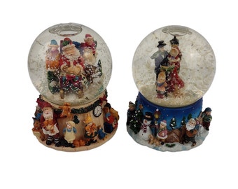 Vintage Holiday Snow Globe Music Box – Musical Christmas Snowglobe Decor