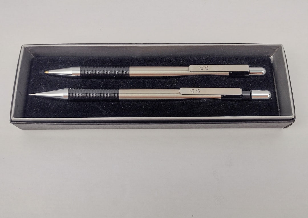 Vintage Paper Mate Double Heart Dynagrip Brushed Stainless Etsy