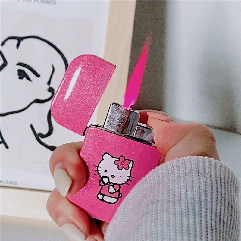 Cute Kawaii Kitty & Friends Pink Flame Torch Lighters Girly Etsy