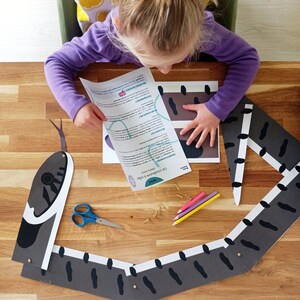 Kit di attività manuale per animali stampabile, natura e biodiversità fai da te, costruzione di serpenti di carta, kit didattico, decorazione di classe